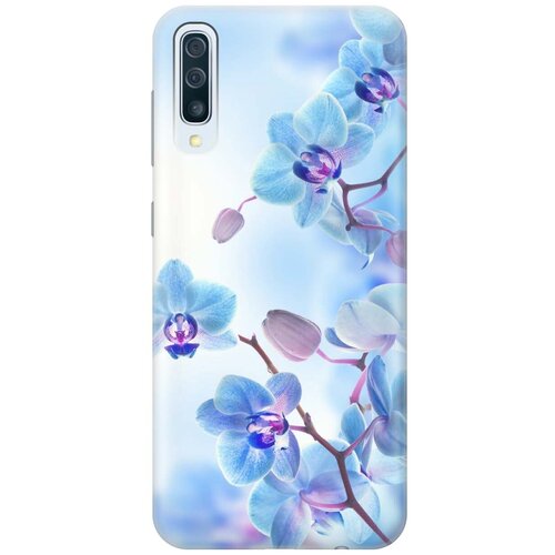 фото Ультратонкий силиконовый чехол-накладка для samsung galaxy a50 / a50s / a30s с принтом "голубые орхидеи" gosso
