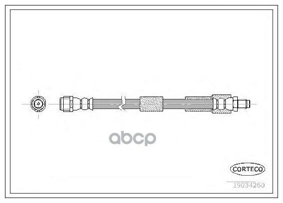 Тормозной шланг передний (405mm) corteco арт 19034260 - CORTECO арт 6fa1fcbd6af4cb0321fd