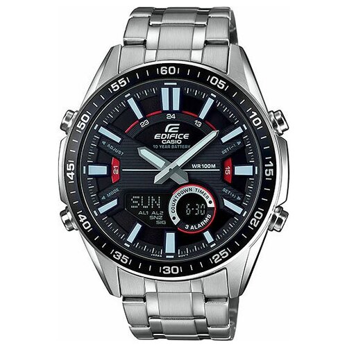 Наручные часы CASIO Edifice, серебряный, черный наручные часы casio edifice черный серебряный