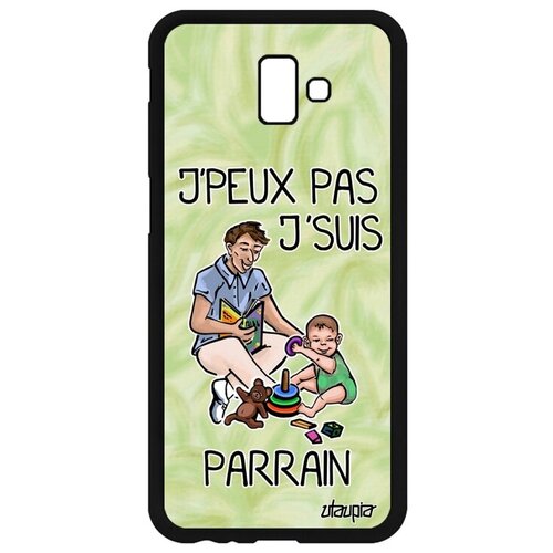 фото Противоударный чехол на телефон // samsung galaxy j6 plus 2018 // "не могу - стал крестным!" принт юмор, utaupia, светло-зеленый