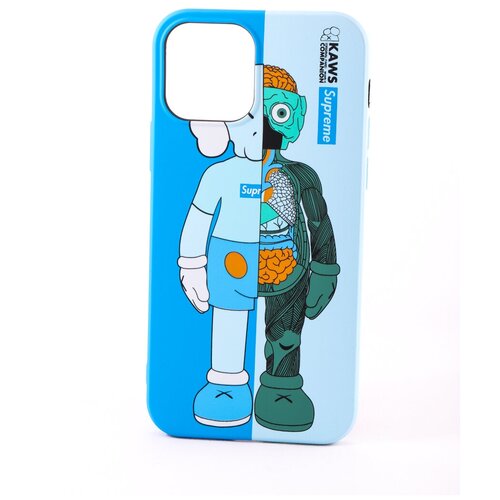 фото Чехол iphone 12 mini 5.4" luxo kaws голубой