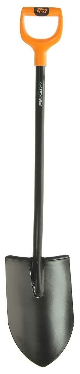 Лопата для земляных работ Fiskars Solid, 120 см сталь, с черенком - фотография № 1