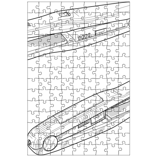 фото Магнитный пазл 27x18см."плоский утюг, волосы, орудие труда" на холодильник lotsprints