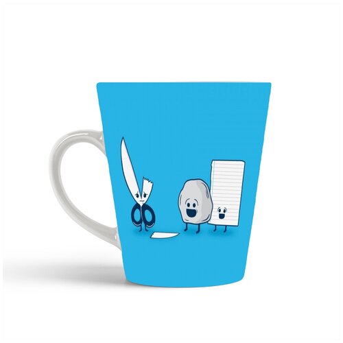 фото Кружка-латте coolpodarok илюстрация. ножницы с бумагой
