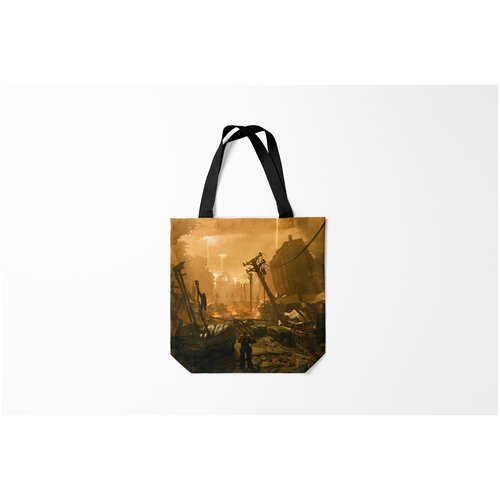 фото Сумка-шоппер / 40х40 см / геймерам / gears of war шестеренки z burnettie