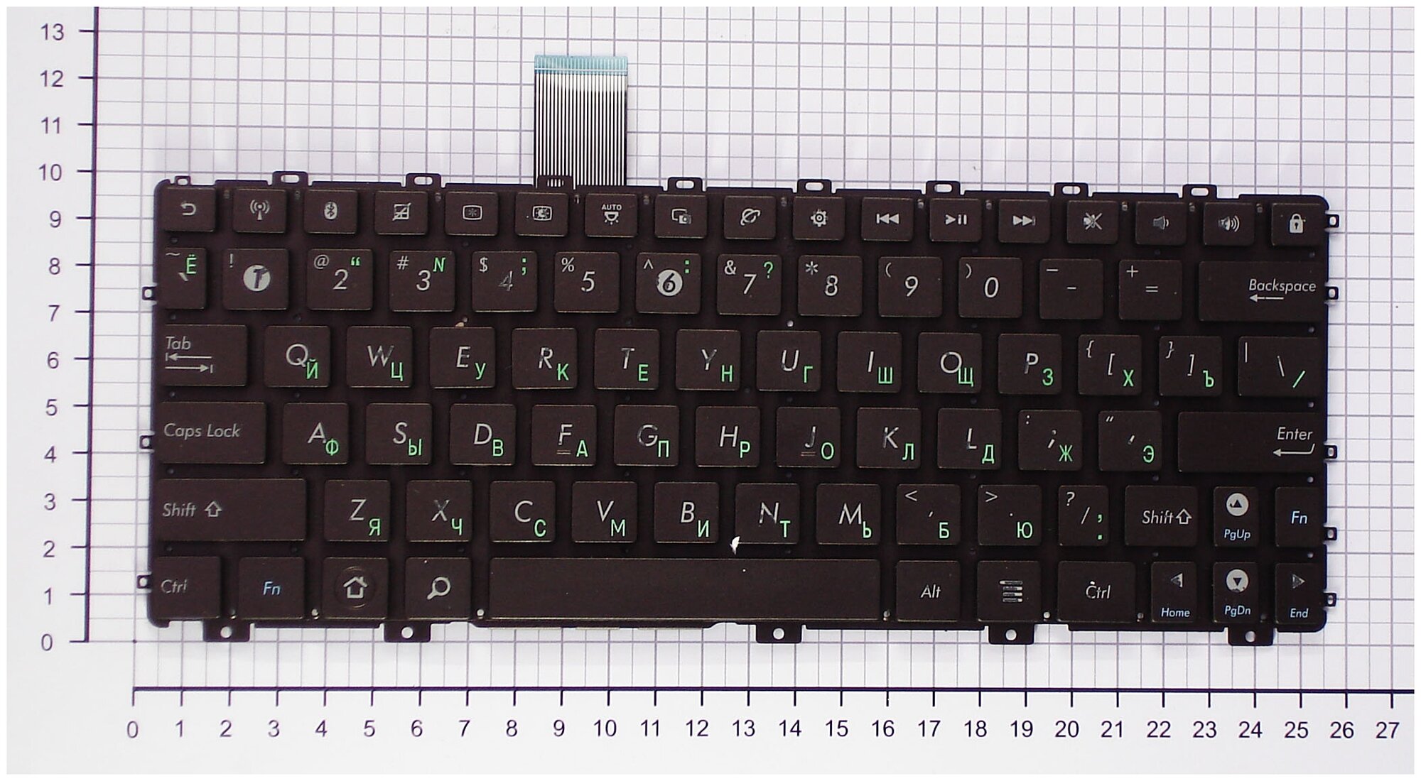 Клавиатура для ноутбука Asus Eee PC 1025C русская коричневая