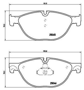 Дисковые тормозные колодки передние TRIALLI PF 4186 для BMW 5 series, BMW 6 series, BMW 7 series (4 шт.)