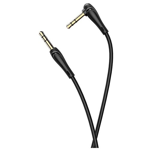 Кабель Hoco UPA14 miniJack 3.5 - miniJack 3.5, 1 м, 1 шт., черный кабель удлинитель hoco upa14 aux 1 метр audio cable 3 5 мм черный серый