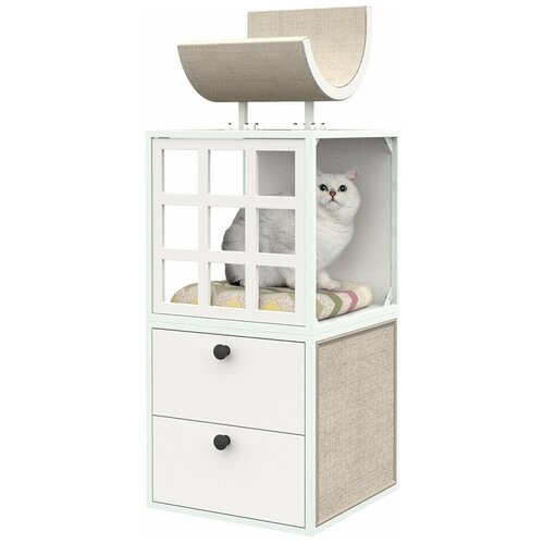 Модульный комплекс с когтеточкой, лежанкой и ящиком для хранения Maisonnette 