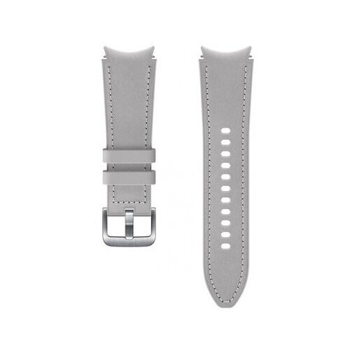 Кожаный ремешок SAMSUNG Hybrid Leather Galaxy Watch4 Сlassic | Watch4, размер S/M, серебристый (ET-SHR88SSEGRU)