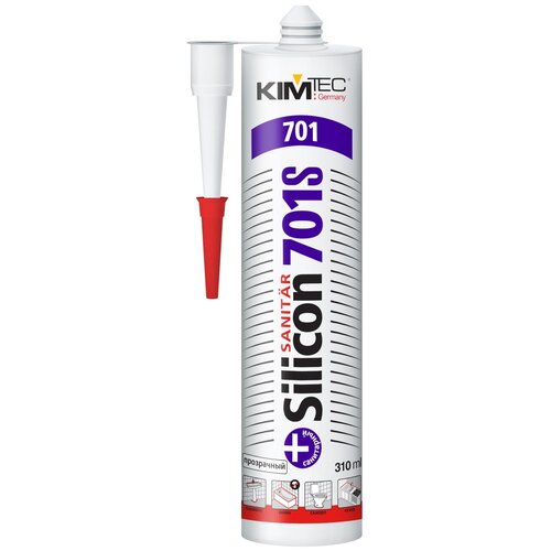 Герметик Kim Tec Silicon Sanitar 701S 310 мл. бесцветный 1 шт. 310 гр