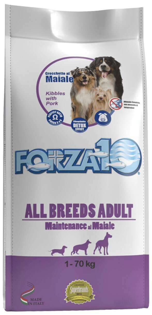 FORZA10 DOG MAINTENANCE ADULT ALL BREEDS для взрослых собак всех пород со свининой (12,5 кг)