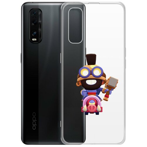 фото Чехол-накладка clear case brawl stars-карл всадник на кабане для oppo find x2 krutoff group