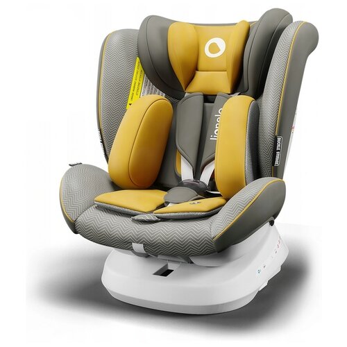 Автокресло детское Lionelo LO-Bastiaan One Grey Stone Black isofix поворотное 0/1/2/3 (0-36 кг)