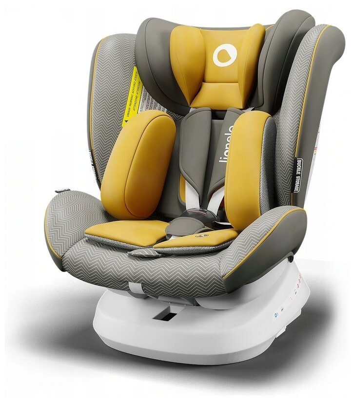 Автокресло детское 0-36 кг Lionelo LO-Bastiaan One Yellow Mustard Isofix поворотное 360 градусов