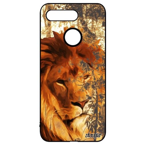 фото Противоударный чехол на телефон // honor v20 / view 20 // "лев" львица дизайн, utaupia, бежевый