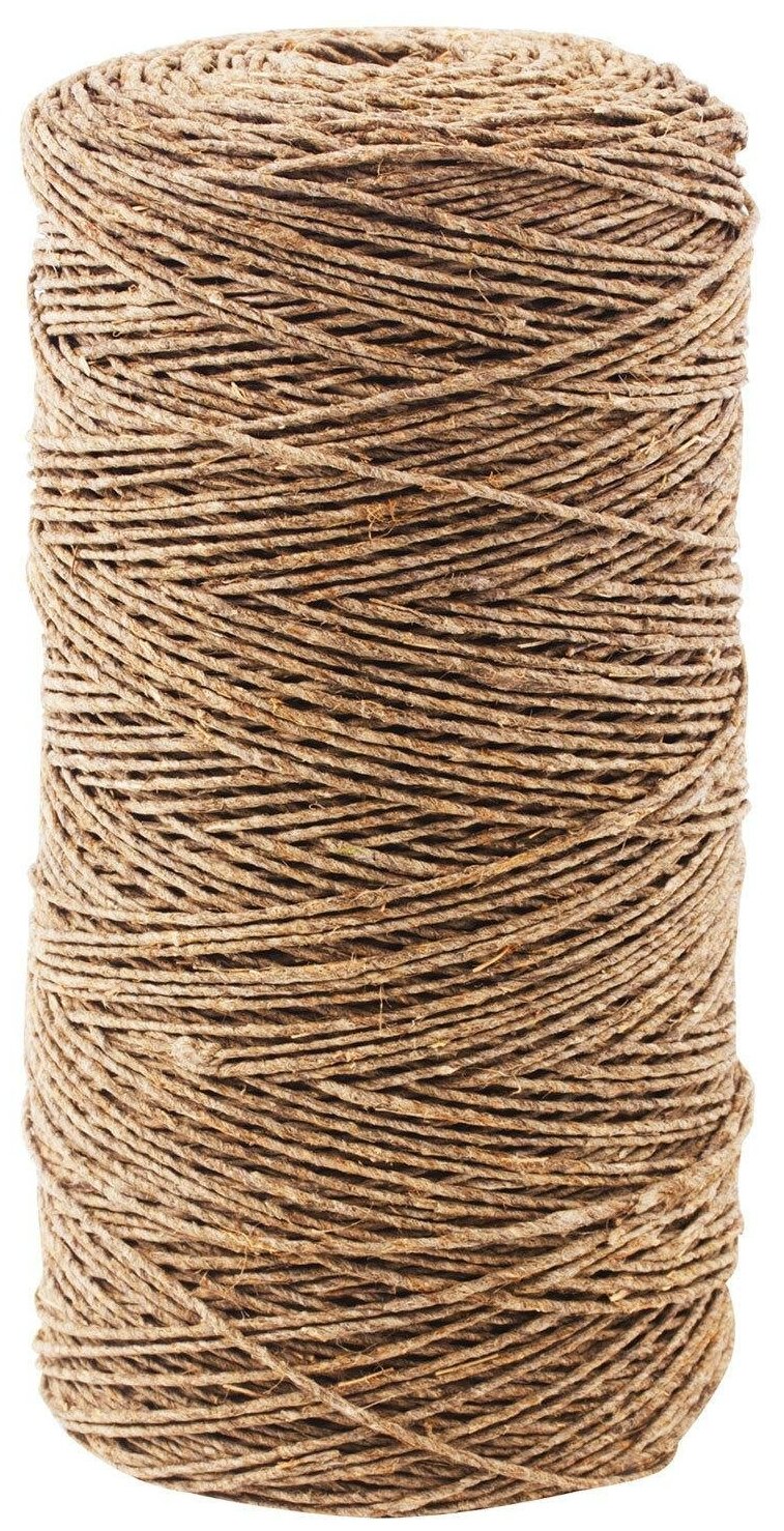 Шпагат льняной банковский BRAUBERG, диаметр 1,5 мм, длина 400 м, линейная плотность 1250 текс, 600115 - фото №4