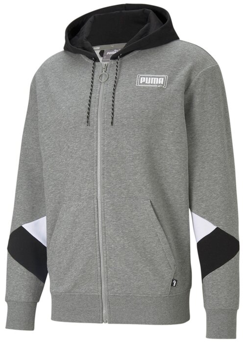 Толстовка PUMA Rebel Full-Zip, размер S, серый