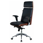 Кресло офисное Raybe JA-99A искусственная кожа / металл, black - изображение