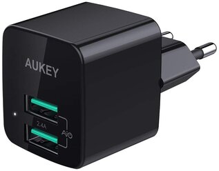 Сетевое зарядное устройство Aukey Travel Charger Dual Port USB- A PA- U32 (Black)