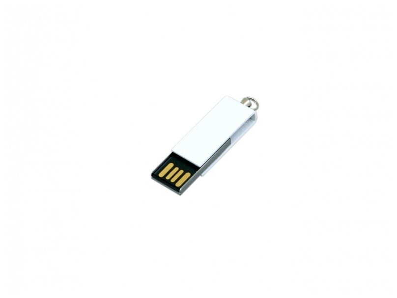 Металлическая флешка с мини чипом в цветном корпусе (8 Гб / GB USB 2.0 Белый/White minicolor1 Flash drive VF- mini03)