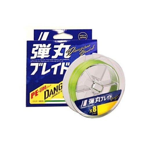 Major Craft, Шнур Dangan Braid X8, 200м, 1, зеленый