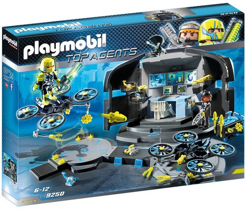 Набор с элементами конструктора Playmobil Top Agents 9250 Командный центр Доктора Дрона, 10 дет.