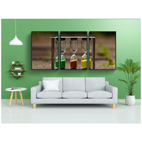 фото Набор модулных постеров для интерьера "песочные часы, время, песок" 60x90 см. в тубусе, без рамки lotsprints