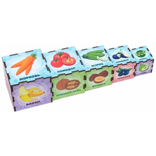 WoodLandToys Сортер-пирамидка Овощи и фрукты игрушка сортер с пирамидкой