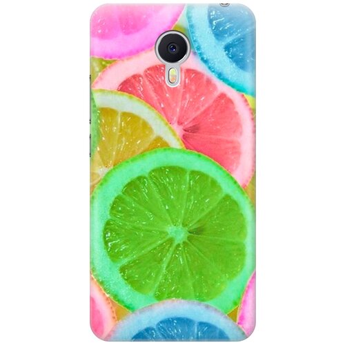 фото Силиконовый чехол на meizu m3 note / мейзу м3 ноут с принтом "разноцветные лимоны gosso