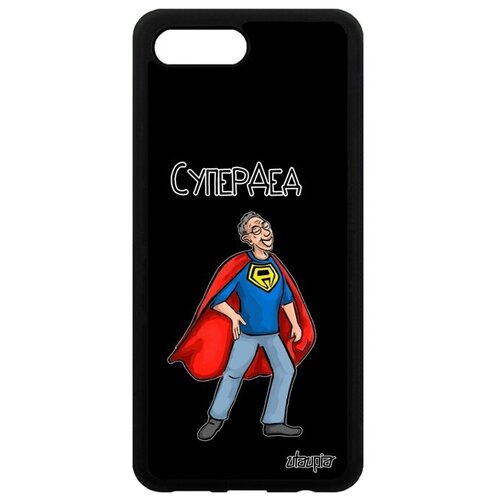 фото Противоударный чехол на смартфон // honor 10 // "супердед" герой рисунок, utaupia, черный
