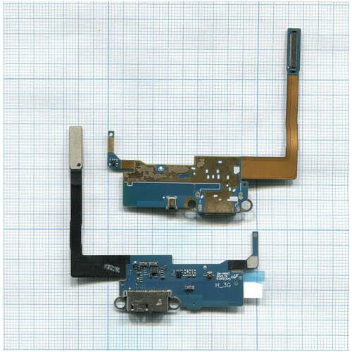 Разъем Micro USB для Samsung N900 (плата с системным разъемом, микрофоном и шлейфом)