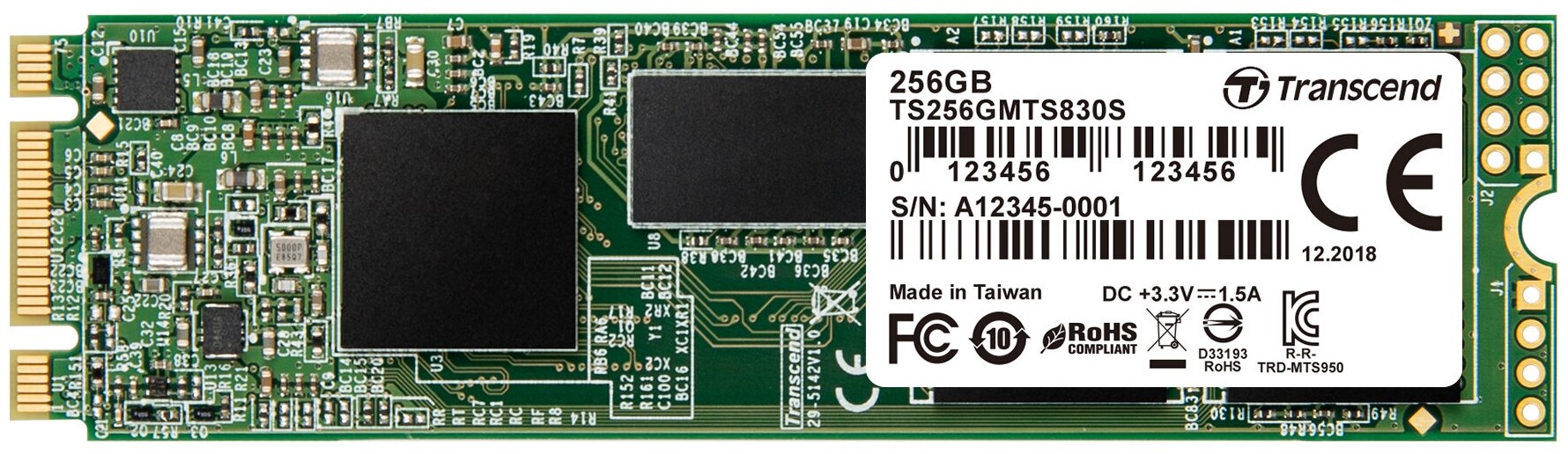 Внутренний SSD диск TRANSCEND 830S 256GB, M.2 (TS256GMTS830S)