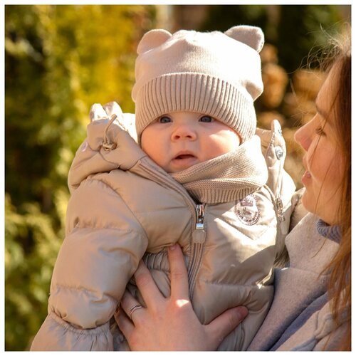 Снуд детский вязаный Amarobaby Pure Love SNOOD, песочный, размер с 1 года