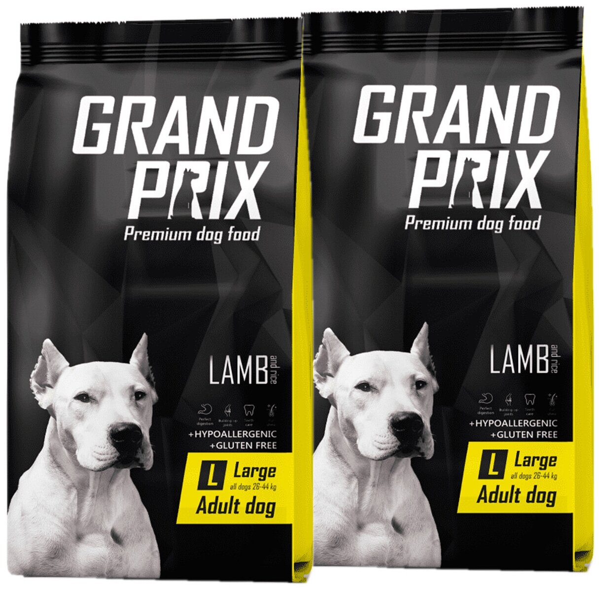 GRAND PRIX LARGE ADULT для взрослых собак крупных пород с ягненком (25 + 25 кг)