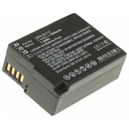 Аккумулятор iBatt iB-B1-F224 1000mAh для Leica, Panasonic DMW-BLC12E, DMW-BLC12, BP-DC12, аккумулятор fujimi fbdmw blc12