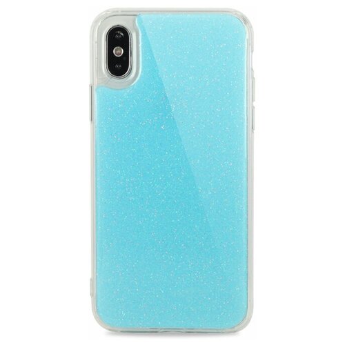 фото Чехол для iphone x/xs glint силикон+гель (голубой) pastila