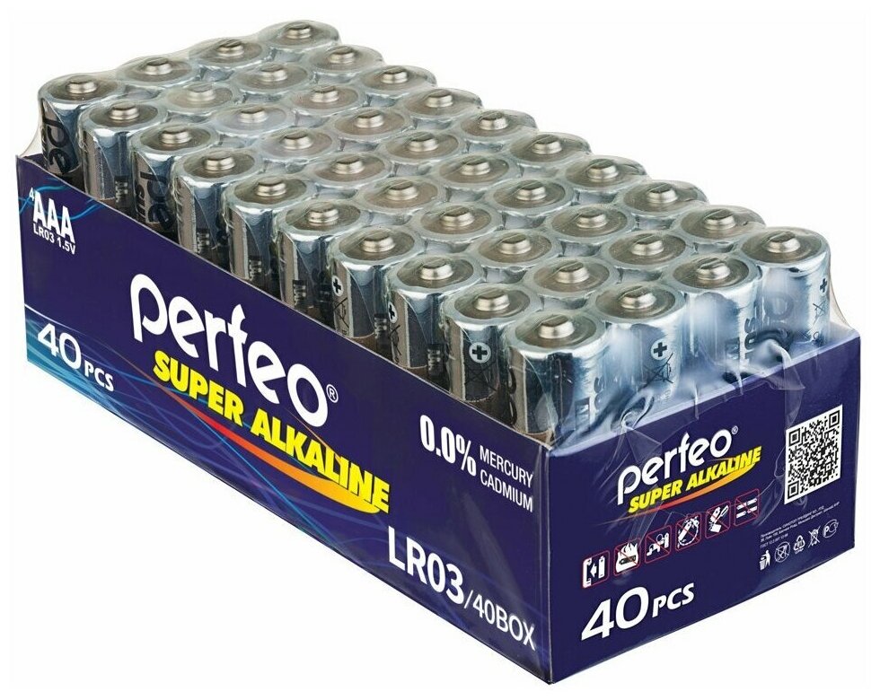 Батарейки Perfeo LR03/40BOX Super Alkaline