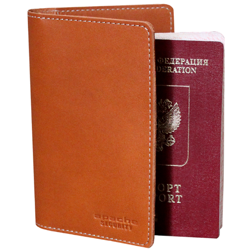 Обложка для паспорта Apache, оранжевый обложка на паспорт с иконой рыжая