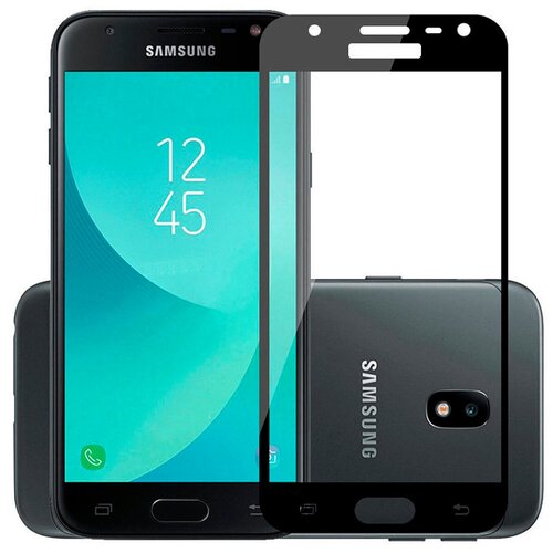 фото Защитное стекло для телефона samsung galaxy j530 ( j5 pro, j5 2018 ) / полноэкранное стекло для смартфона самсунг галакси джи 530 ( джи5 про, джи 5 2018 ) с олеофобным покрытием и черной рамкой / полная проклейка экрана / премиум качество / защита от падений (черный) сotetci