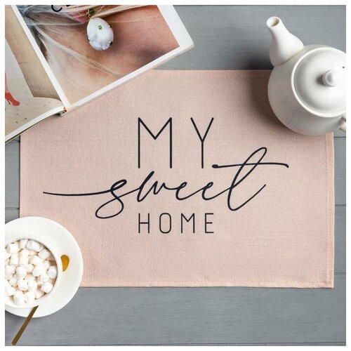 фото Салфетка на стол my sweet home, 30х45 см, полиэстер 100% доляна