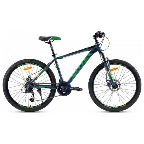 Велосипед горный SITIS RADE RD610 26 (2022), хардтейл, взрослый, мужской, алюминиевая рама, оборудование Microshift, 21 скорость, дисковые механические тормоза, цвет серо-зеленый, серый/зеленый цвет, размер рамы 17
