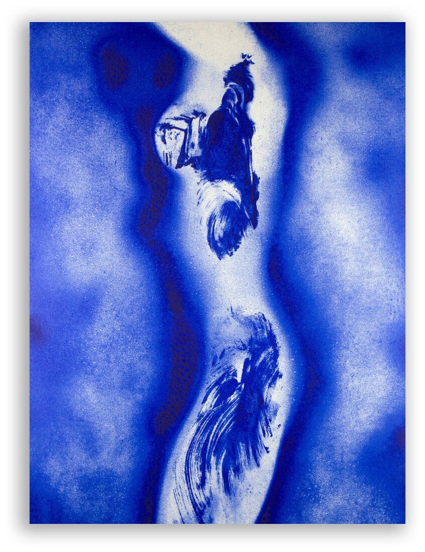 Картина отпечаток женского тела на холсте