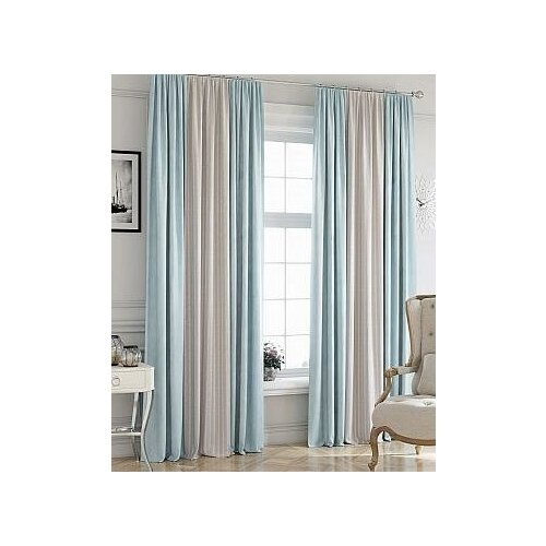 фото Комплект штор томдом нивелонс (бежево-голубой)