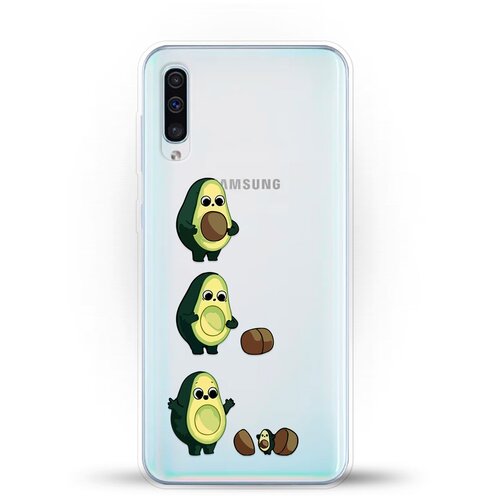 Силиконовый чехол Авокадо из авокадо на Samsung Galaxy A50 силиконовый чехол на samsung galaxy m52 самсунг галакси м52 авокадные авокадо прозрачный