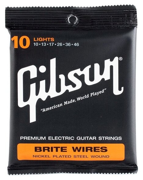 Струны для электро гитары, GIBSON SEG-700L BRITE WIRES, 10-46