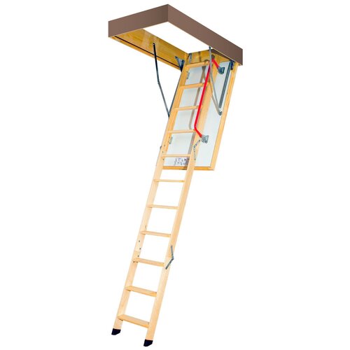 Термоизоляционная чердачная лестница FAKRO LTK Thermo, 70х130х280 см, монтажный комплект для лестницы чердачной lxk деревянный