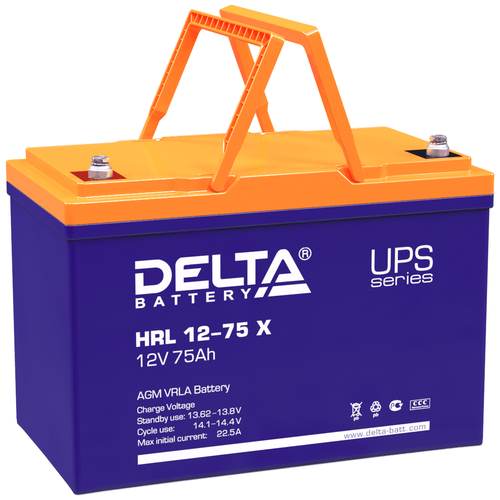 Аккумуляторная батарея DELTA Battery Аккумуляторная батарея DELTA Battery HRL 12-75 X 75 А·ч 12В 75 А·ч аккумуляторная батарея delta battery hrl 12 26 x 12в 28 а·ч