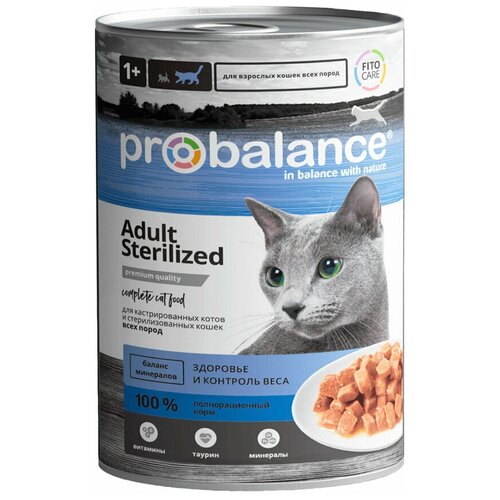 Probalance консервы для кастрированных котов и стерилизованных кошек всех пород