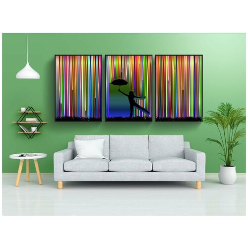 фото Набор модулных постеров для интерьера "танцевать, радость, удовольствие" 60x90 см. в тубусе, без рамки lotsprints